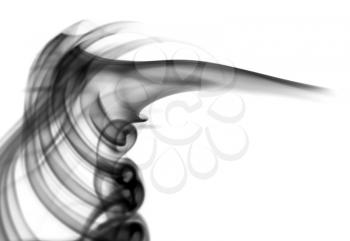 Abstract fume shapes over the white background