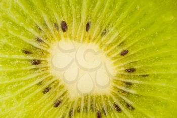 Green macro - Extreme closeup of kiwi fruit