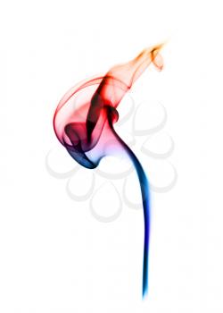 Magic colored fume abstract over white background