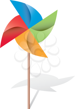 Royalty Free Clipart Image of a Pinwheel