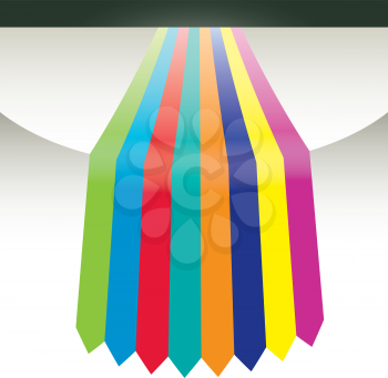 Royalty Free Clipart Image of Ribbons on a Background