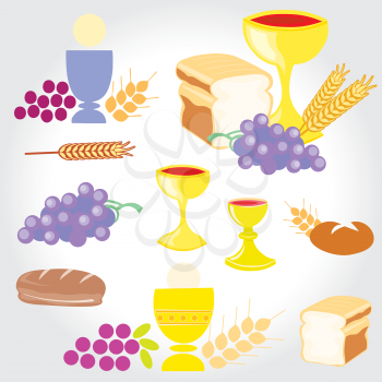 Royalty Free Clipart Image of Communion Elements