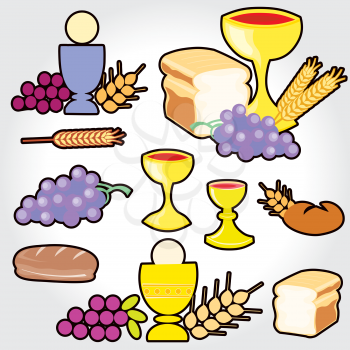 Royalty Free Clipart Image of Communion Elements