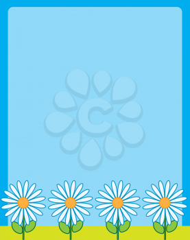 Royalty Free Clipart Image of a Daisy Border