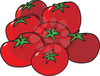 Royalty Free Clipart Image of Tomatoes
