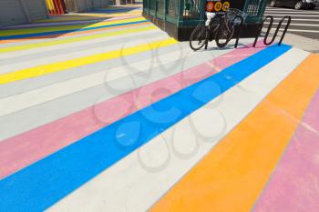 Royalty Free Photo of a Coloured Sidewalk