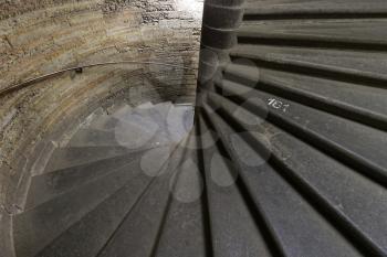 Spiral staircase inside of the Cathedral.