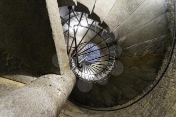 Spiral staircase inside of the Cathedral.