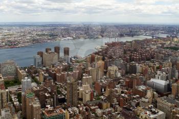 New York, USA- June 26, 2012: Rooftop view of New York City. It is the most densely populated city in the USA.