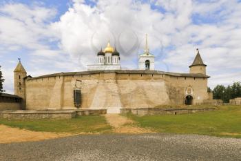 The ancient Kremlin in the city of Pskov.