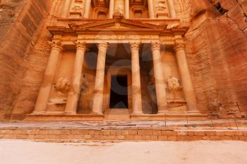 Views of the Lost City of Petra in the Jordanian desert.