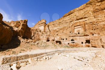 Views of the Lost City of Petra in the Jordanian desert.