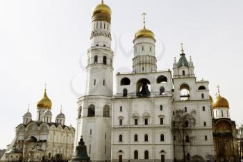 MOSCOW, RUSSIA - April 8, 2015: Views of the Kremlin-fortified complex at the heart of Moscow. It serves as the official residence of the President of the Russian Federation.