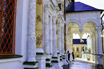 Sergiev Posad, Russia-April 9, 2015: The Trinity Lavra of St. Sergius is the most important Russian monastery and the spiritual centre of the Russian Orthodox Church.