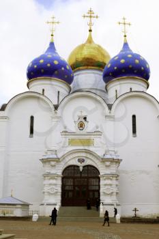 Sergiev Posad, Russia-April 9, 2015: The Trinity Lavra of St. Sergius is the most important Russian monastery and the spiritual centre of the Russian Orthodox Church.