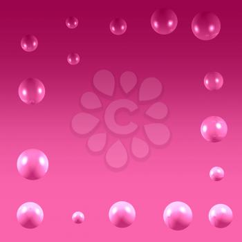 pink gradient background with abstract air bubbles