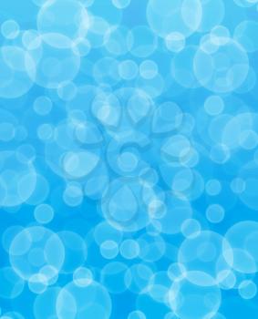 blue blurred bubbles abstract background