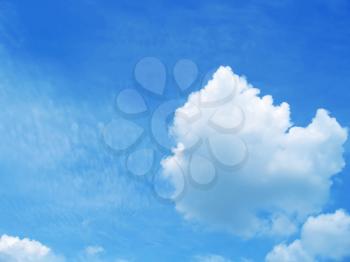 the blue sky and white cloud background