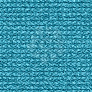 Blue wool knit background, close-up texture