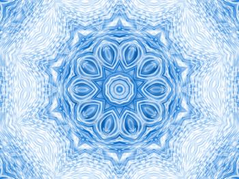 Illustration with abstract blue concentric ripples pattern background