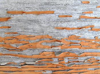 Wooden texture with cracked and peeling brown paint