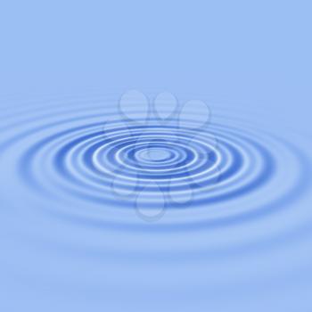 Blue abstract background with ripples on a water