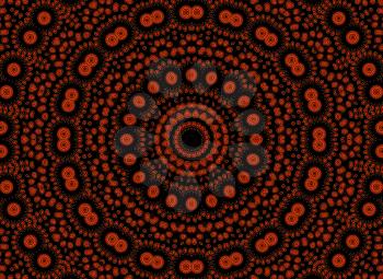 Black background with abstract radial pattern