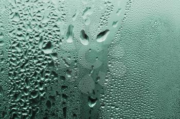 Royalty Free Photo of Water Drops on Glass