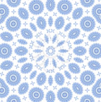 White background with abstract blue radial pattern