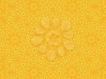 Bright yellow background with abstract radial pattern