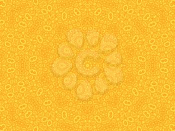 Bright yellow background with abstract radial pattern