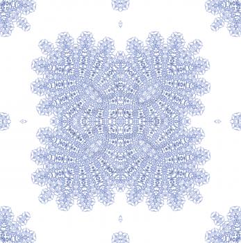 White background with abstract snowflake