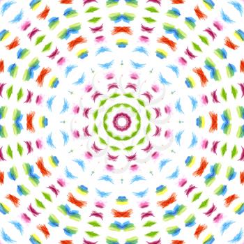 Abstract background with color concentric pattern on white