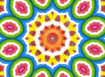 Bright background with abstract concentric color pattern