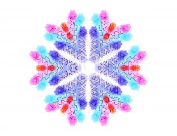 Abstract color shape on white background