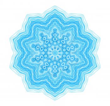 Abstract blue concentric pattern on white background for design