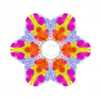 Abstract color shape on white background