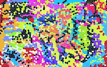Bright multi-color background with abstract mosaic pattern