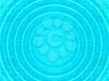 Bright blue cell concentric pattern with round ripples
