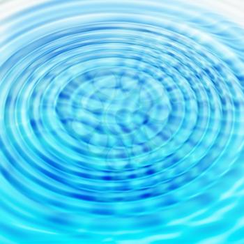 Abstract blue background with round water ripples