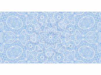 Abstract graphics with blue outline pattern on white background