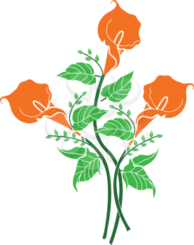 Royalty Free Clipart Image of Lilies