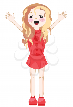 Royalty Free Clipart Image of a Smile Girl