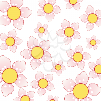 Royalty Free Clipart Image of a Cherry Blossom Background