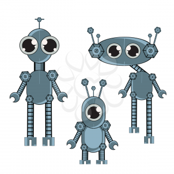 Royalty Free Clipart Image of Robots