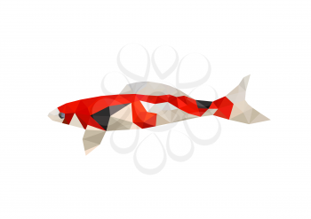 Illustration of origami fish