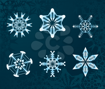 Royalty Free Clipart Image of Snowflakes