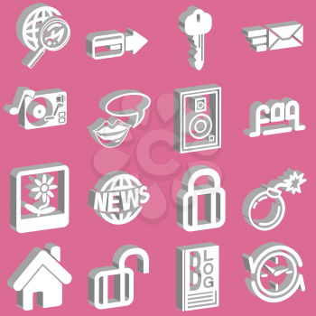 Royalty Free Clipart Image of Web Icons