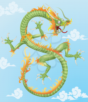 Royalty Free Clipart Image of a Dragon