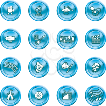 Royalty Free Clipart Image of Media Icons